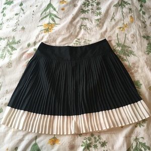 Black & White Pleated Skirt